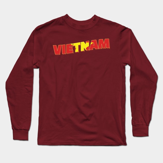 Vietnam vintage style retro souvenir Long Sleeve T-Shirt by DesignerPropo